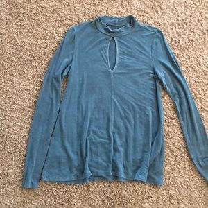 Mock turtle neck long-sleeve